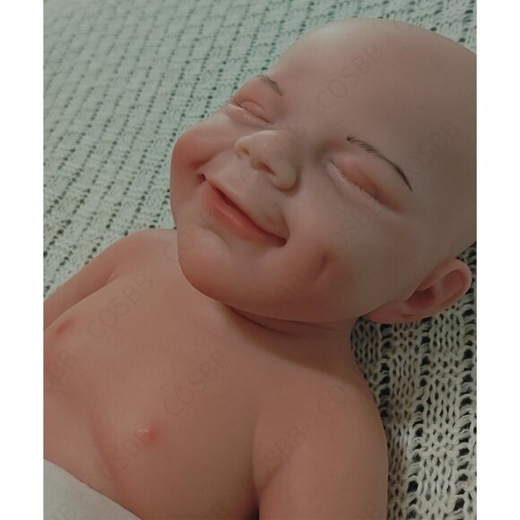 45cm Drink-wet Newborn 6.83lbs Silicone Reborn Baby Dolls Cute Baby Boy Doll - Picture 7 of 16